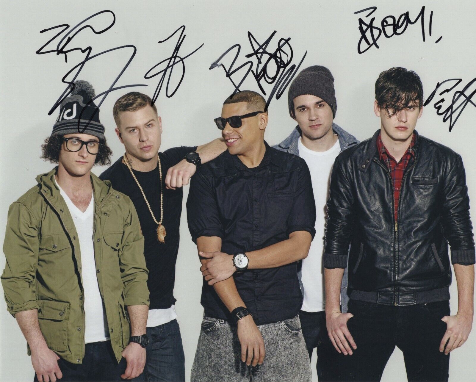 DOWN WITH WEBSTER DWW SIGNED AUTOGRAPHED 8X10 Photo Poster painting WHOA IS ME PROOF