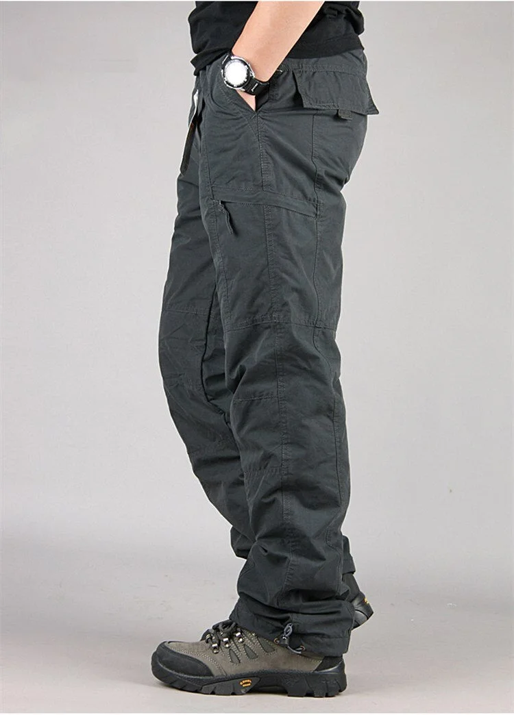 Aonga Pants Men Rip-Stop Cotton Thermal Tactical Pants Men Military Cargo Pants Man Multi Pockets Army Casual Trousers With Free Belts aonga