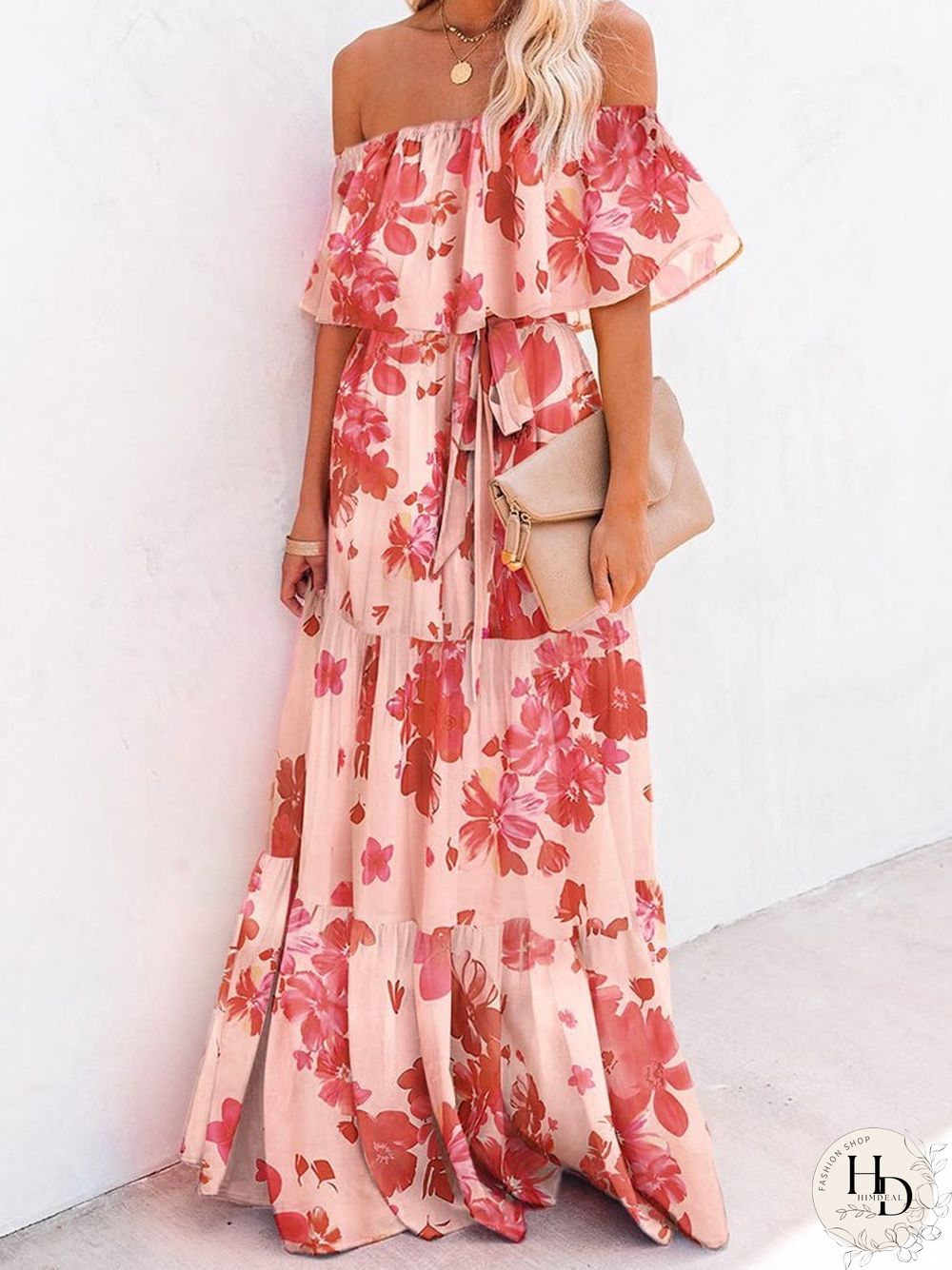 Dress Women Print Dress Wrapped In Chest With Gradient Lace-up Skirt Oversized Bridesmaid Dress Robe Evening Dresses Dress