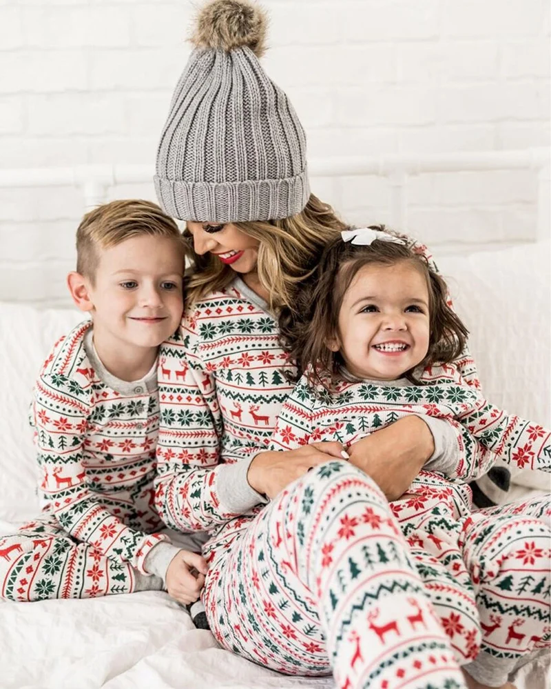 Elk Christmas Holiday Matching Family Pajamas