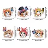 6Pcs Butterfly Kitten Diamond Painting Fridge Magnet Diamond Art Magnets Decals Kit