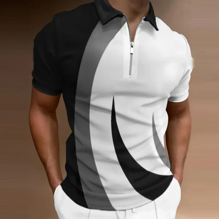 Men's Business Casual Printed Fashion T-Shirt