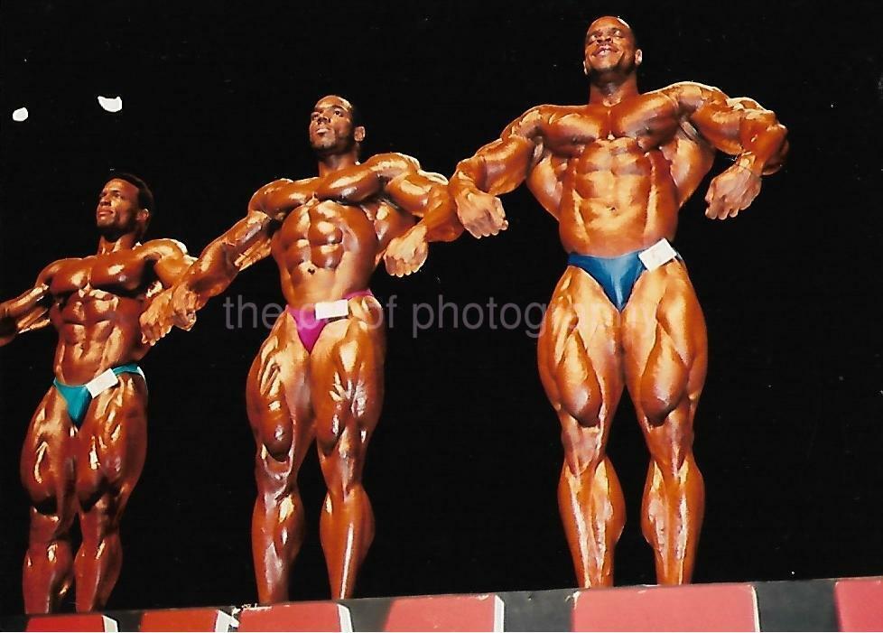 IRONMAN MUSCLE MEN Shawn Ray, Paul Dillet, Flex Wheeler FOUND Photo Poster painting 07 12 J