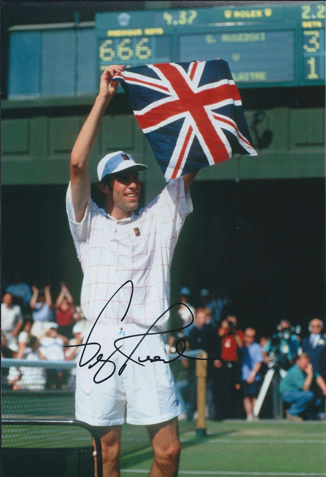 Greg RUSEDSKI Signed 12x8 Autograph Photo Poster painting AFTAL COA Wimbledon Tennis ATP RARE