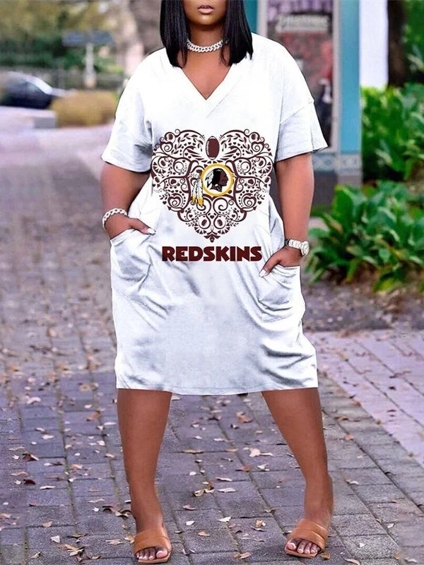 Washington Redskins
Limited Edition V-neck Casual Pocket Dress