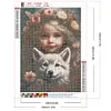 Diamond Painting-DIY Full Round Drill Cute Pet Girl