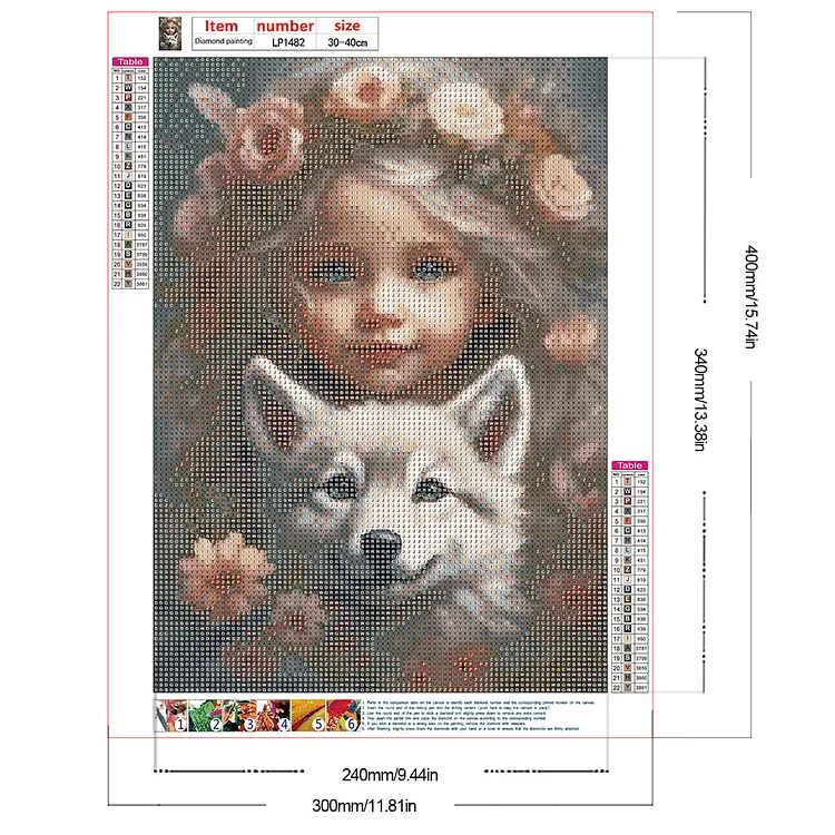 Cute Pet Girl - Full Square - Diamond Painting(30*40cm)