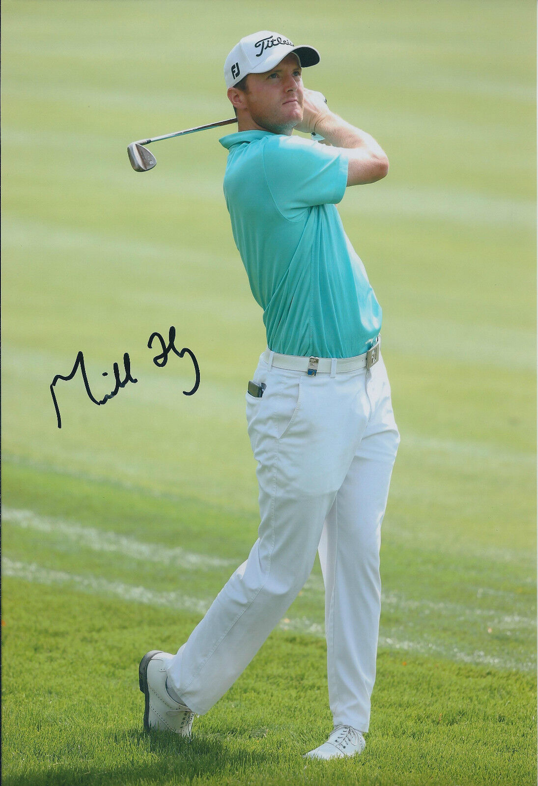 Michael HOEY SIGNED Autograph 12x8 Photo Poster painting AFTAL COA Challenge Tour Golf Winner