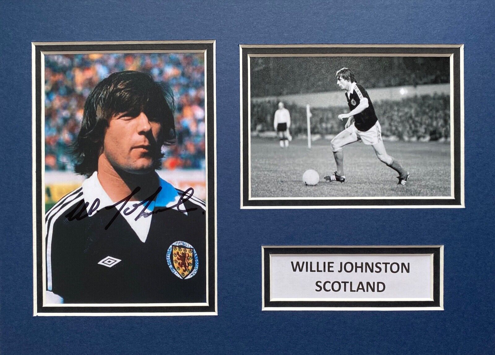 WILLIE JOHNSTON HAND SIGNED A4 Photo Poster painting MOUNT DISPLAY SCOTLAND AUTOGRAPH FOOTBALL 2