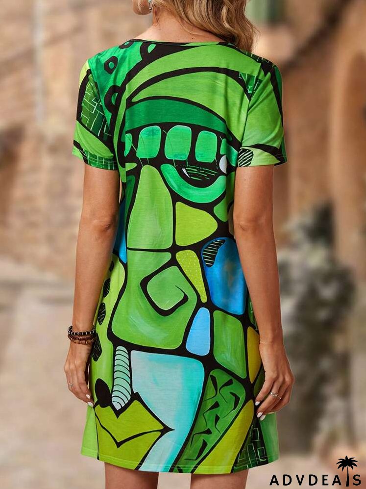 Figure Graphic Tee Dress