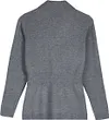 Dark Gray Gold Button Peplum Outerwear Sweater