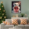 Diamond Painting -DIY Full Square Drill Heart Bear Letter I(35x45cm)