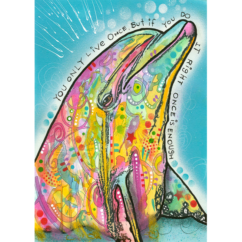 

Dolphin - Round Drill Diamond Painting - 30*40CM, 501 Original