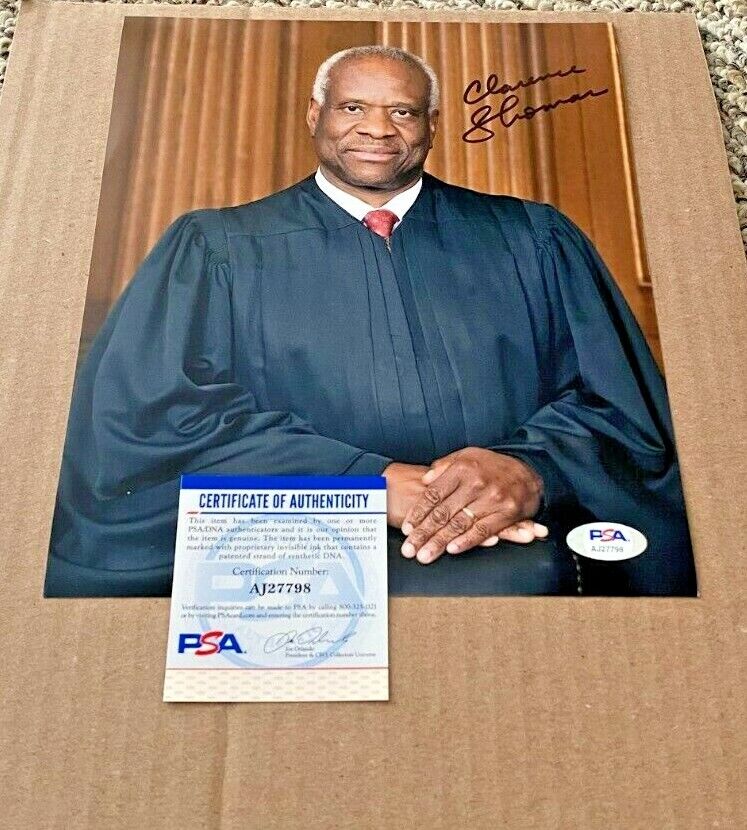 CLARENCE THOMAS SIGNED 8X10 Photo Poster painting SUPREME COURT JUDGE PSA/DNA CERTIFIED