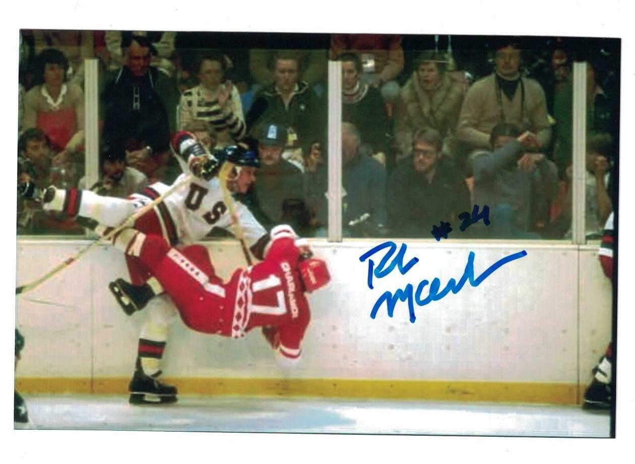 Rob McClanahan Signed Autographed 4x6 Photo Poster painting Olympic Hockey Gold 1980 B