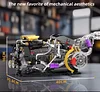 V8 Engine Building Block Electric Spray Car Engine Model for Boys