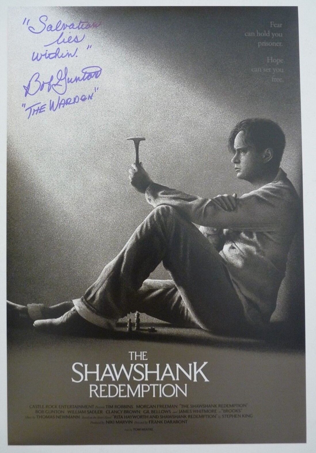 Bob Gunton Shawshank Redemption Signed 12x18 Photo Poster painting PSA Guaranteed W Quote #4