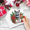 6Pcs Diamond Painting Merry Christmas Greeting Card for Holiday Party Favors
