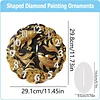(US Local)Acrylic Special Shape Black Goldfish Diamond Painting Art Clock Ornaments Kit
