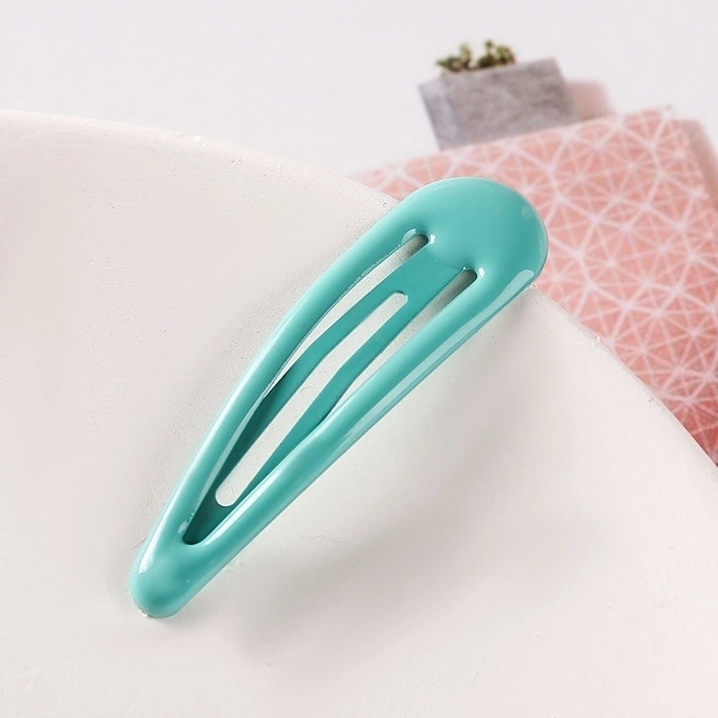 Minimalist Water Droplets Metal Stoving Varnish Hair Clip 1 Piece