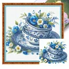 Blue And White Porcelain-Tea Set-14CT Stamped Cross Stitch 40*40cm/15.75*15.75in
