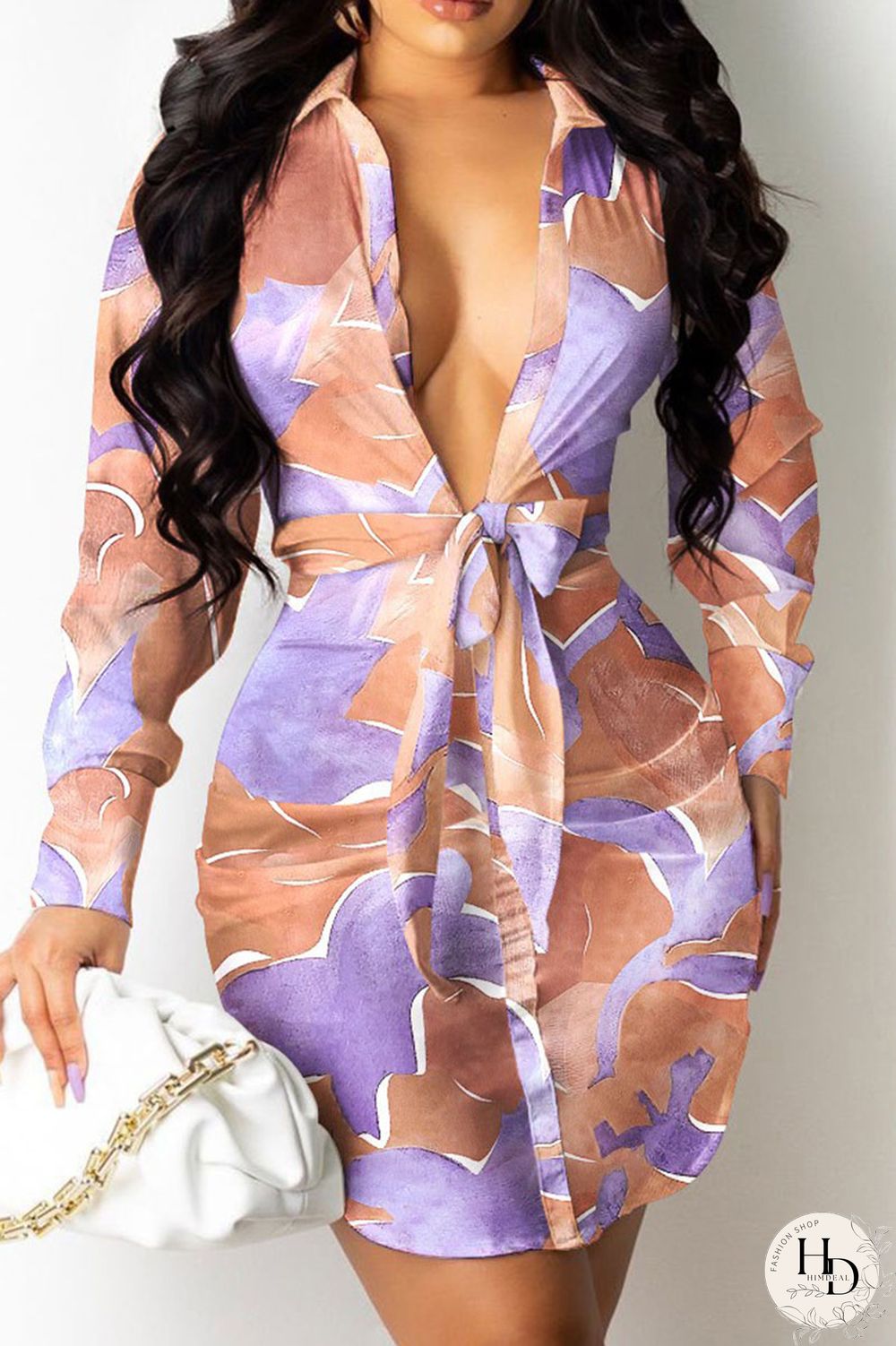 Black Yellow Sexy Solid Bandage Patchwork V Neck Shirt Dress Dresses