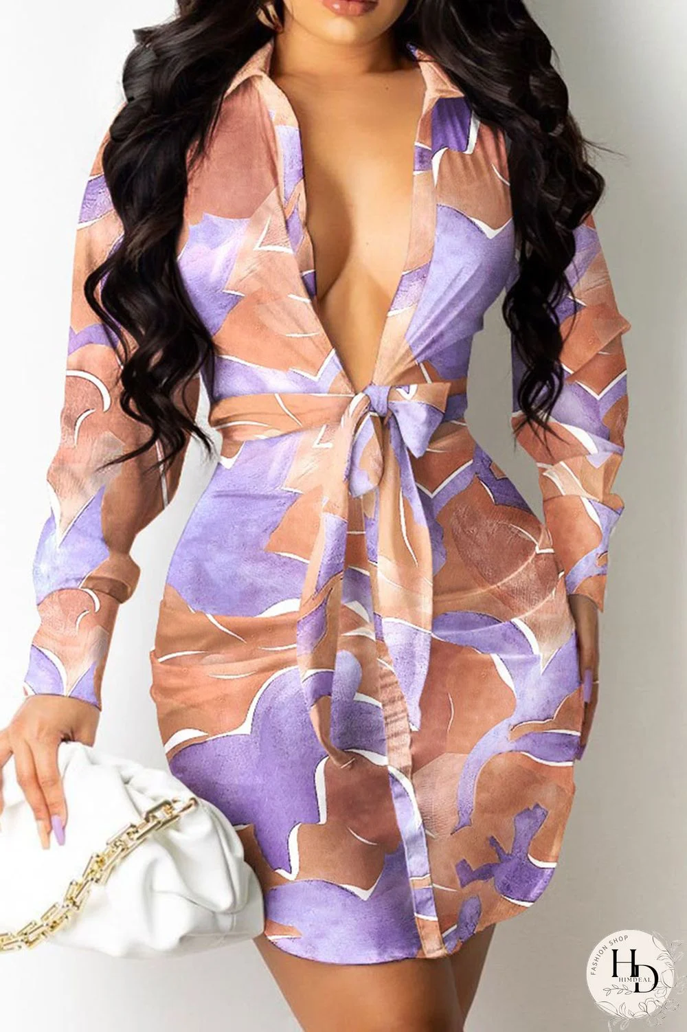 Black Yellow Sexy Solid Bandage Patchwork V Neck Shirt Dress Dresses