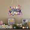 Diamond Painting Acrylic Single Side Drill Easter Egg Pendant Charms Kits for Adults Home Window Decor
