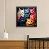 Bunte Katze - runder Bohrer Diamond Painting - 40*40cm
