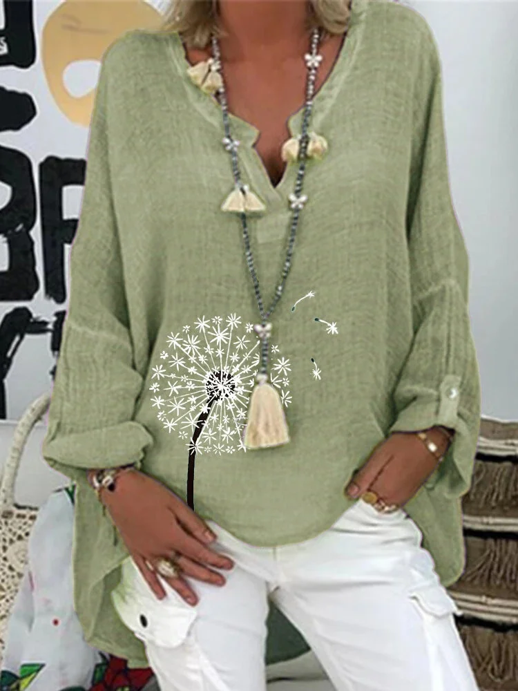 V-neck Printed Shirt