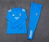 2025/2026 Real Madrid Half-Pull Training Suit Bright Blue Football Shirt Set