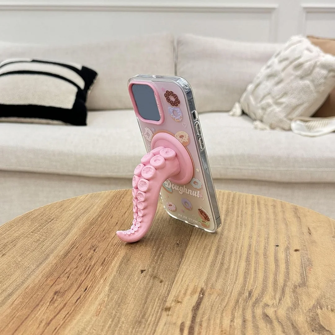 Octopus Claw Magnetic Bracket, 3D Octopus Claw Magnetic Bracket for Phone, Creative Octopus Tentacle Magnetic Phone Holder, Multifunctional Octopus Holder Phone Stand (Gray)