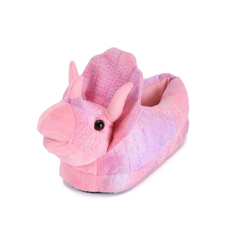 Lifelike Dinosaur Slippers For Home Slides Women Indoor Parent-child Furry Shoes Men Funny Animal Slippers House Cartoon Slipers