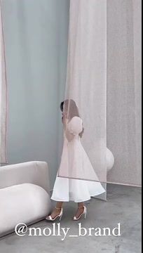 Women's Puff Sleeve Square Collar Solid Color Midi Dress