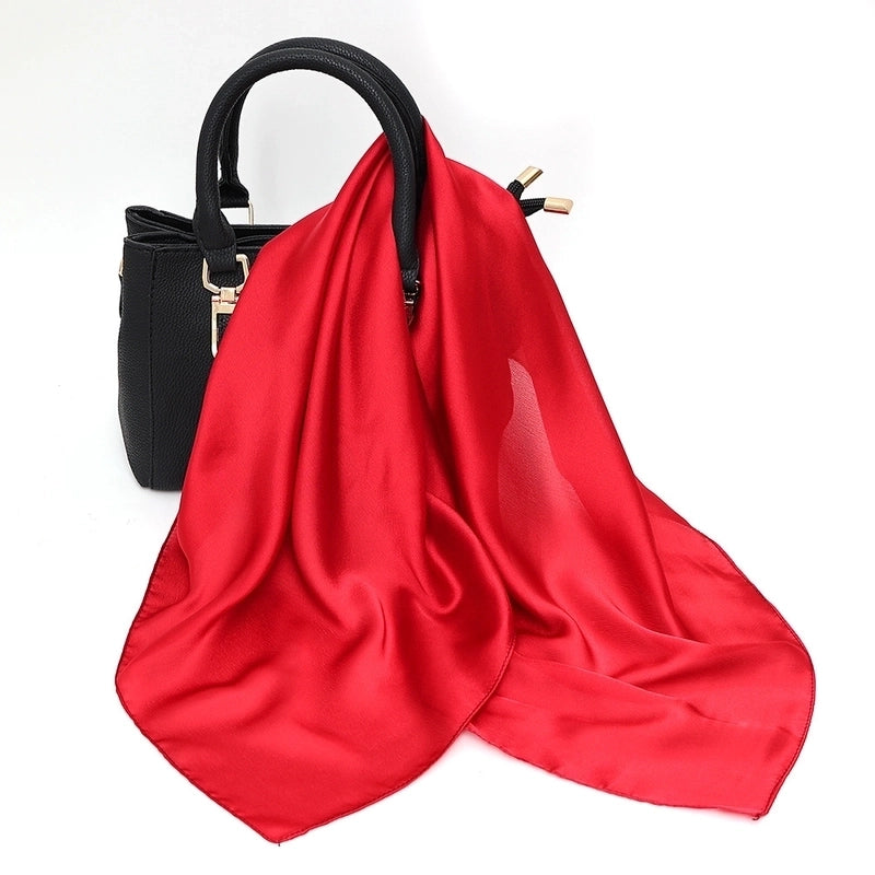 Women’s Elegant Basic Printing Polyester Printing Silk Scarf