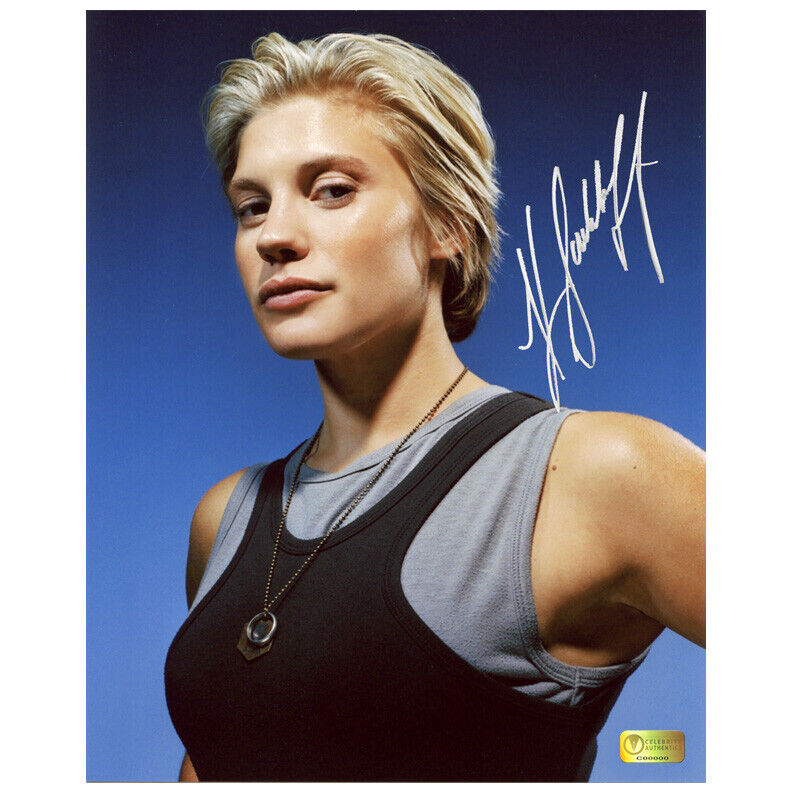 Katee Sackhoff Autographed Battlestar Galactica Starbuck Blue 8×10 Photo Poster painting