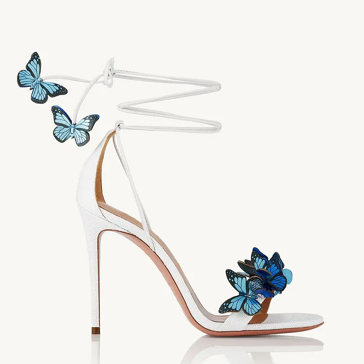80mm/100mm Women's High Heels Butterfly Straps Party  Sandals VOCOSI VOCOSI
