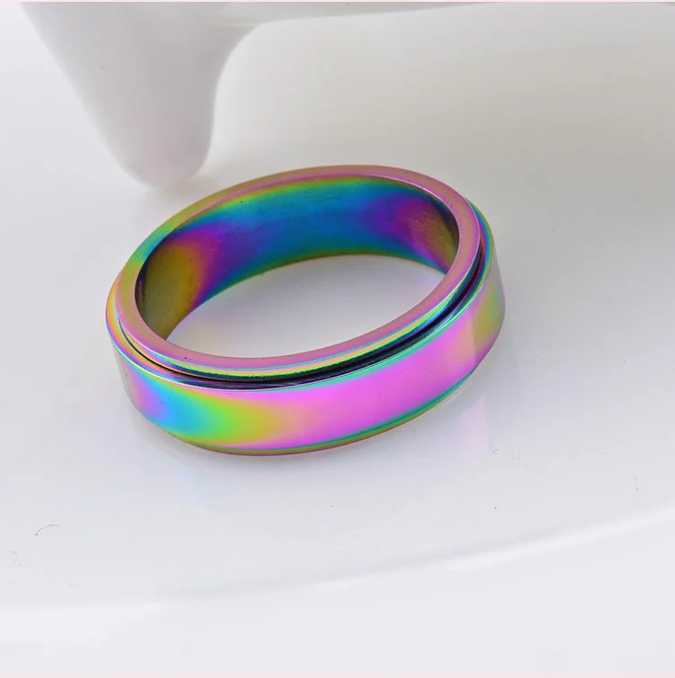 Turnable Dazzling Rainbow Ring