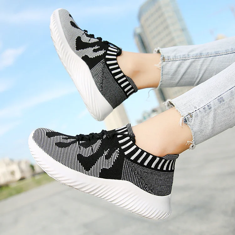 Comfortable walking Memory Foam Lightweight Sports Shoes  Slip On sock Sneakers QueenFunky