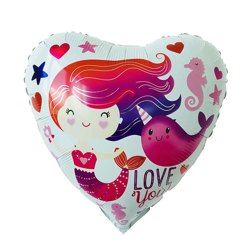 Vacation Minimalist Heart Shape Aluminum Film Travel Daily Balloons