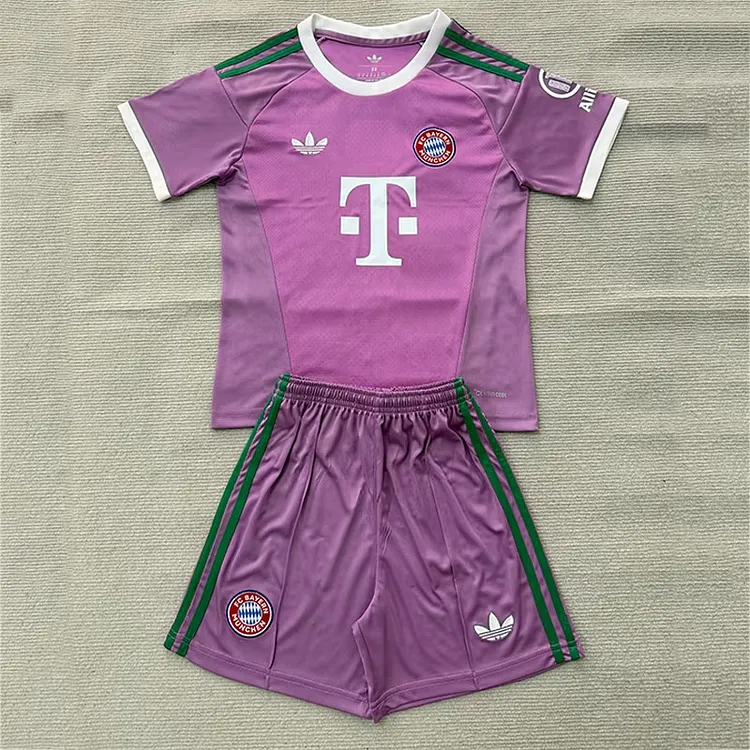 Kids Bayern 26/27 Pink GK Jersey 1:1 Thai Quality