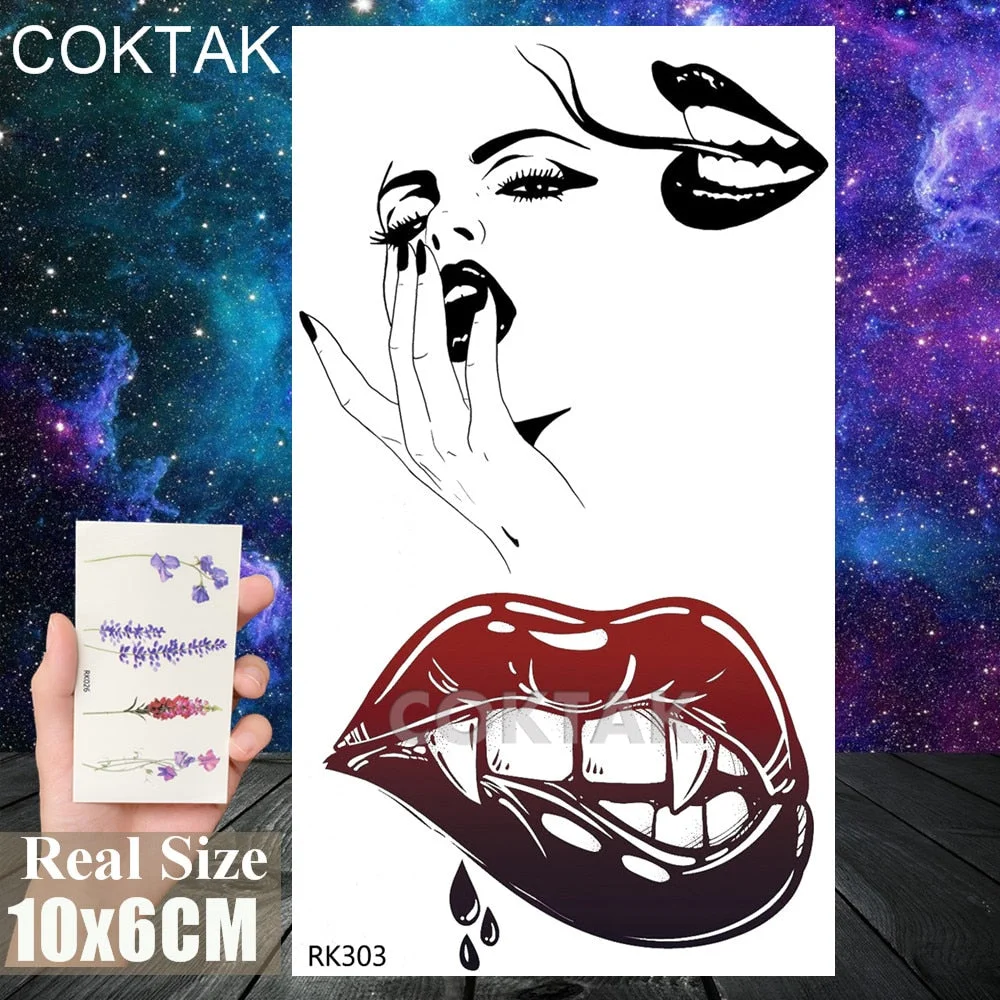 Creative Sexy Lady High Heels Temporary Tattoos Sticker Black Fake Waterpoof Tattoos Body Art Arm Chest Tattoo Decal For Adult