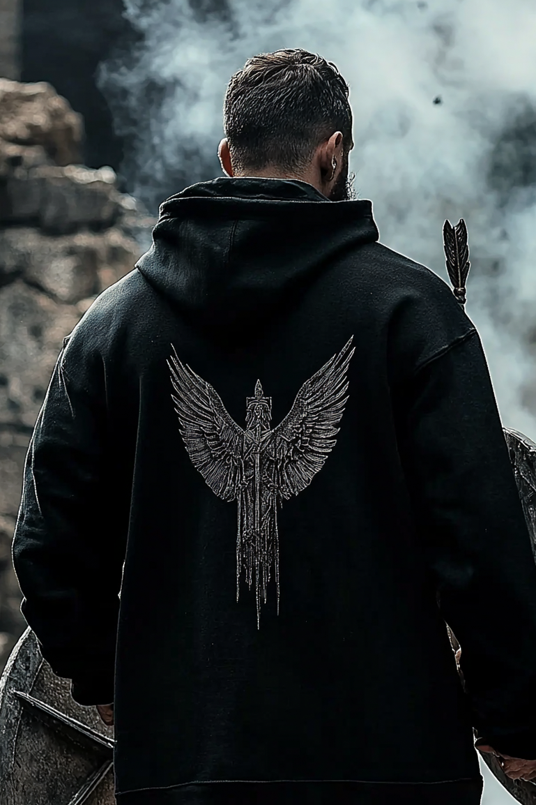 Unique Spartan Style Iron Eagle Warrior Sports Hoodie