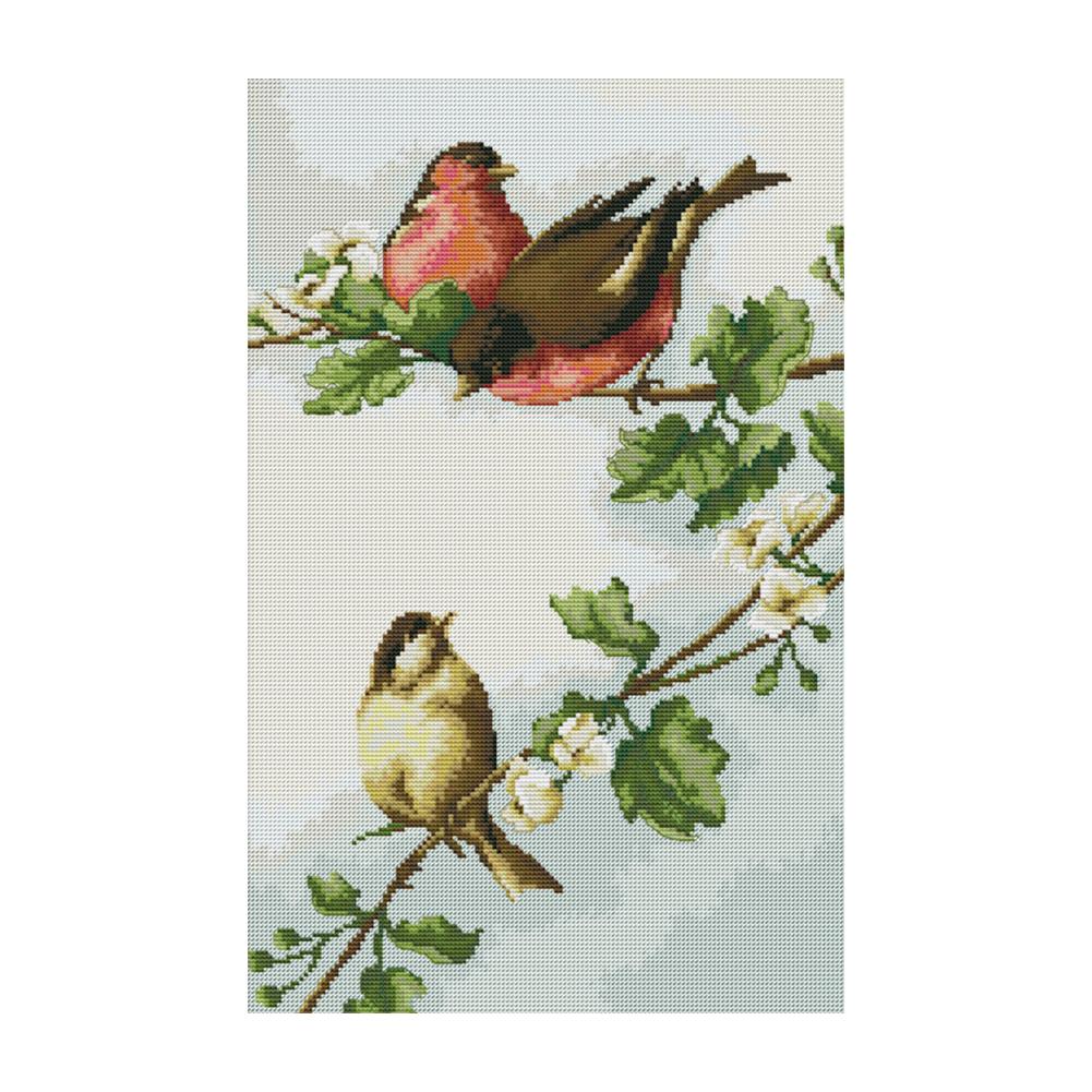 

Birds And Flowers - 14CT Stamped Cross Stitch - 33*48cm, 501 Original