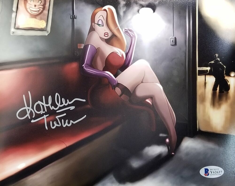 Kathleen Turner signed Jessica Rabbit 8x10 autographed Photo Poster painting BAS