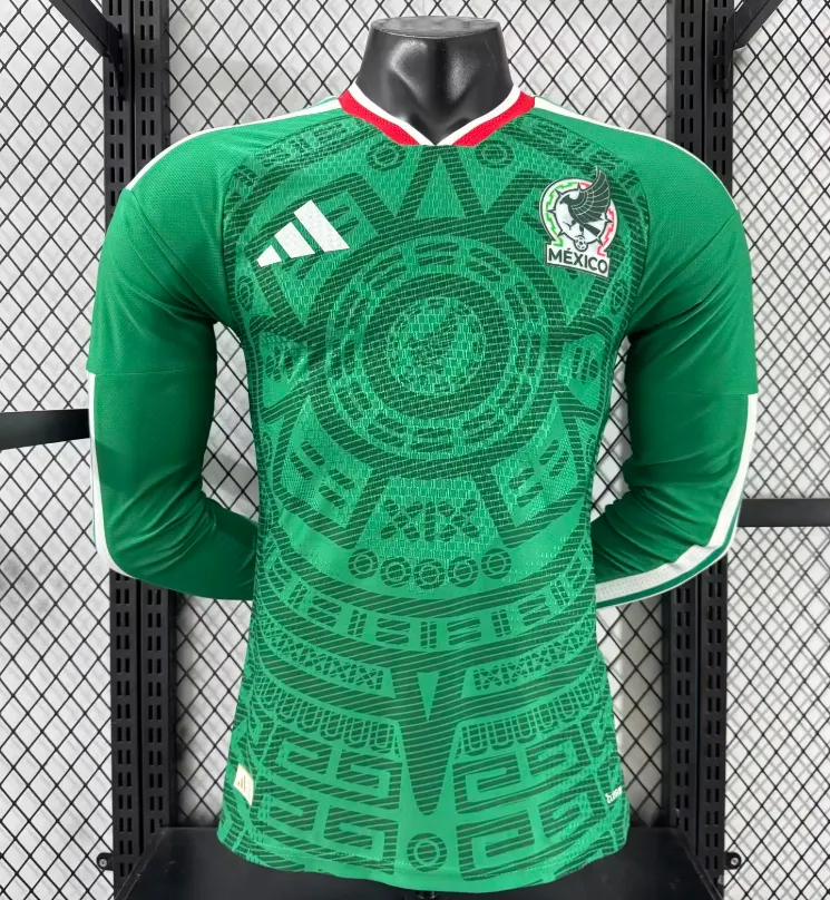 2026 Mexico Main Long-Sleeve Jersey - Player Version