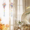 2pcs Flower Cross Diamond Painting Double-sided Crystal Window Suncatcher Craft Set Birthday Gifts Home Garden Decor Hanging Kit