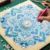 (30x30cm)DIY Pearl Painting Framed Mandala Handmade Pearl Material Art Kit Living Room Decor
