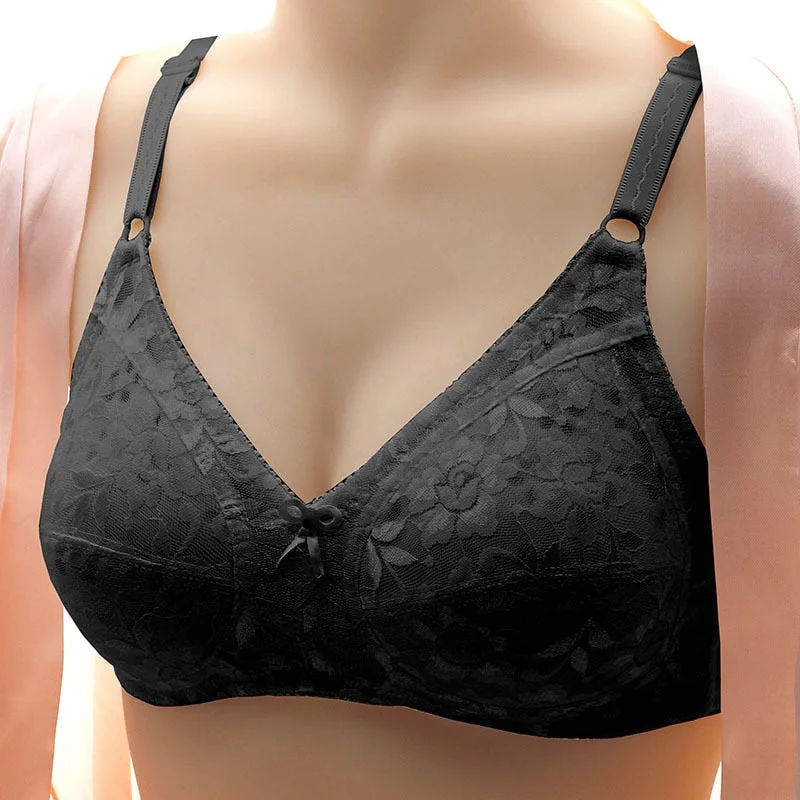 SVOKOR Push Up Bra Sexy Lace Bras For Women Wireless Bralette Ultra-thin Flower Bra underwear