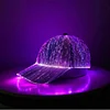 Fiber Optic Hat LED Hat with 7 Colors Glow EDC Baseball Cap USB Rechargeable Glow Hat, Party LED Christmas Hat Halloween Hat